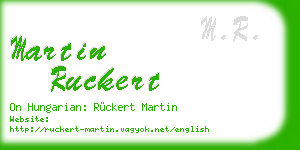 martin ruckert business card
