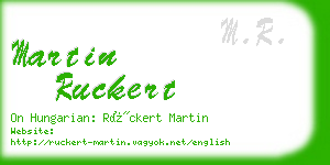 martin ruckert business card